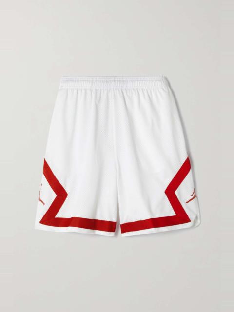 Jordan Heritage webbing-trimmed printed mesh shorts