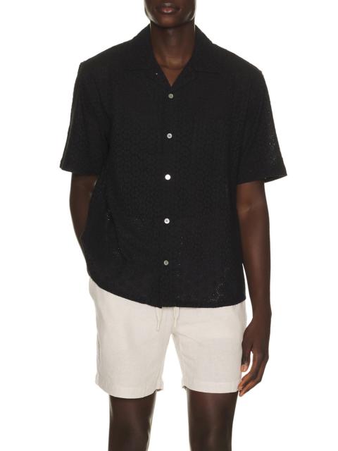 Corridor Floral Eyelet Short Sleeve Shirt