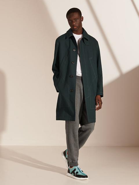 Hermès Raincoat with contrasting topstitching
