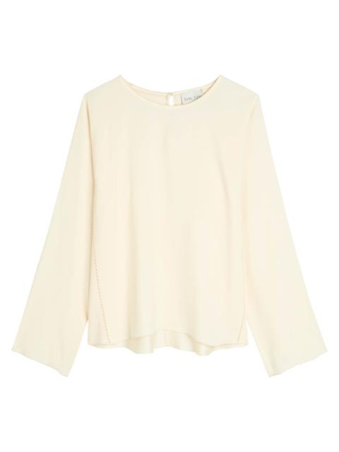 forte_forte Forte_forte Stitch-effect Crepe top