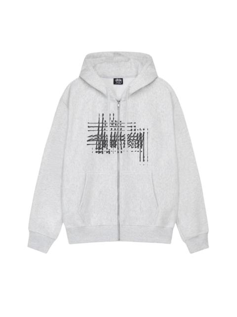 【Stussy】 DNA Zip Hoodie Ash Heather Stussy Worldwide Zip Hoodie Ash Heather Men's - FW24 - US