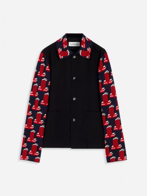 Lanvin JACKET WITH KNIT SLEEVES