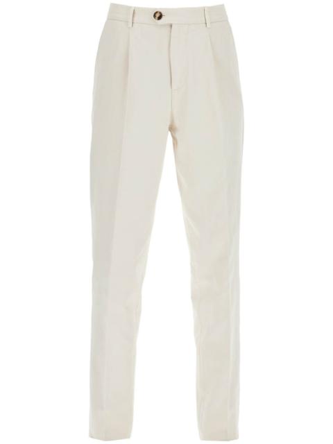 LEISURE FIT GABARDINE TROUSERS