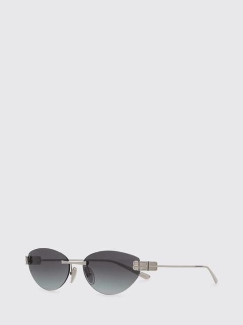 BALENCIAGA Silver Metal Gossip Sunglasses Silver/gradient Grey Occhiali Da Sole