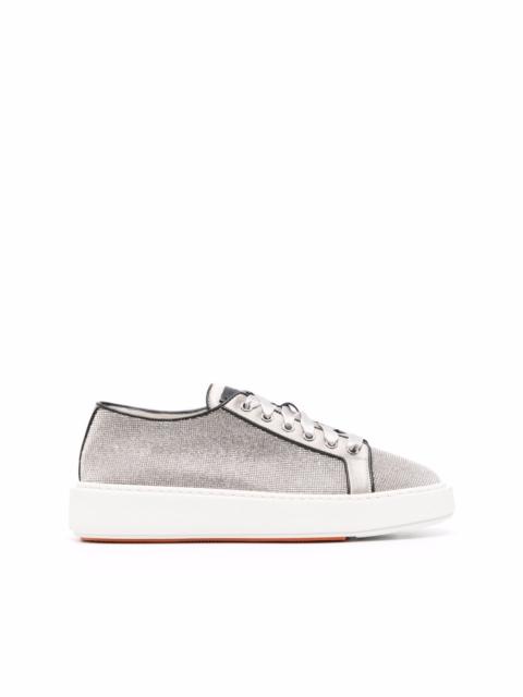 Derby sequin-embellished low-top sneakers