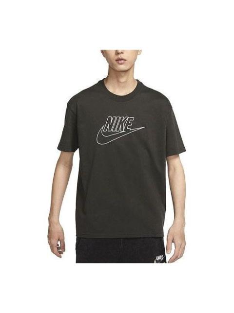 Nike Nike Logo Printing Casual Round Neck Short Sleeve Red Green DR7826-355