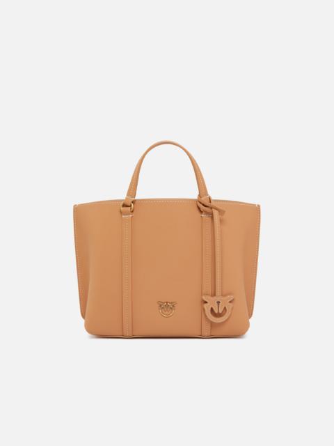 PINKO LARGE TUMBLED LEATHER SHOPPER BAG