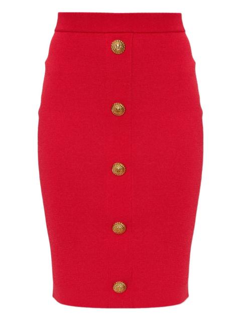 Balmain button mini skirt