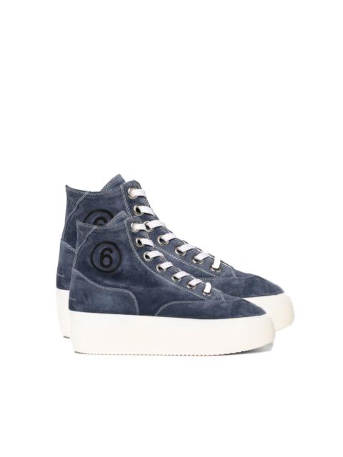 MM6 Maison Margiela logo high-top sneakers