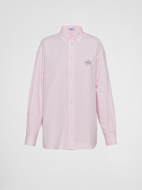 Embroidered Oxford cotton shirt