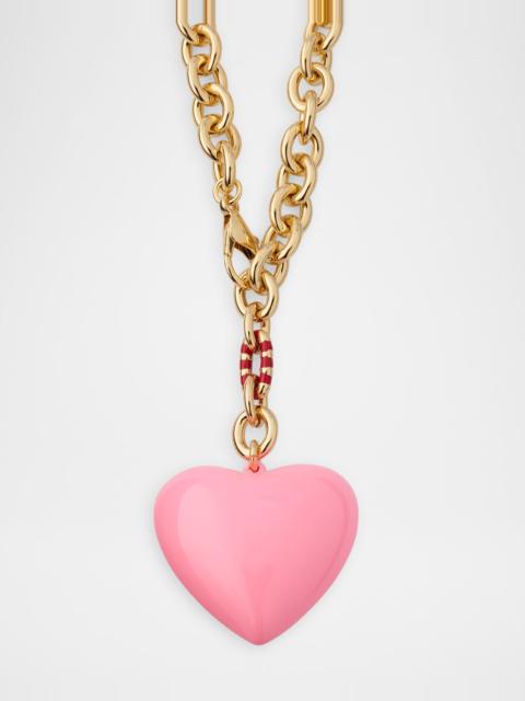 ROXANNE ASSOULIN The Puffy Heart Necklace, Pink