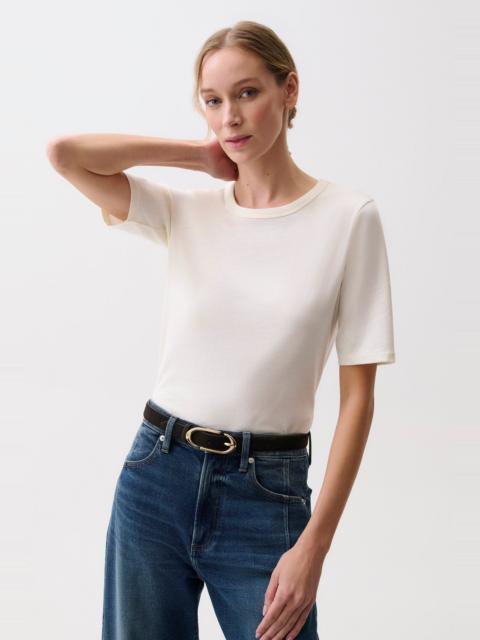 PISTOLA MELIKA QUARTER SLEEVE TEE - SOFT WHITE