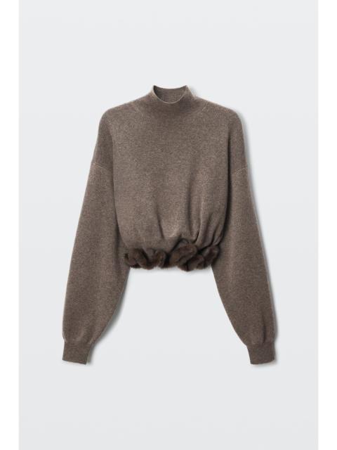 Alexander Wang faux fur trim turtleneck