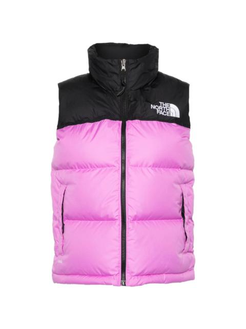 The North Face logo-embroidered padded gillet