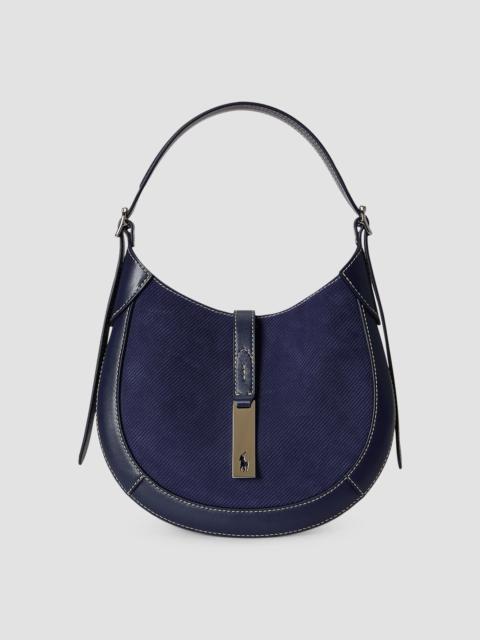 Polo Ralph Lauren Women's Polo ID Small Suede Shoulder Bag - Night