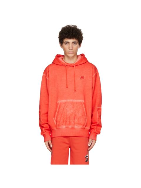 Helmut Lang Red Military Hoodie