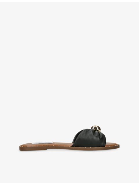 STEVE MADDEN Dipsy Flat Leather Sandals