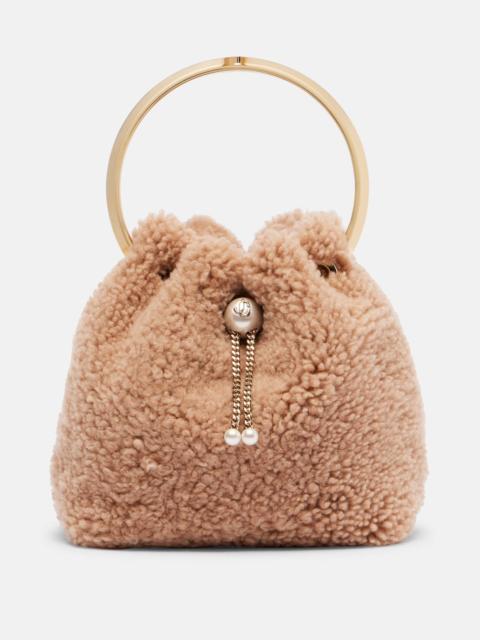 JIMMY CHOO Bon Bon Small shearling bucket bag