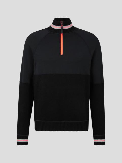 BOGNER Hugh Half-zipper pullover in Black