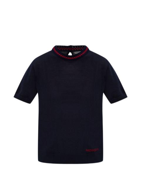 Moncler shorty-sleeve knitted T-shirt