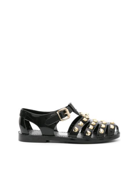 Moschino Teddy Bear-studded patent sandals