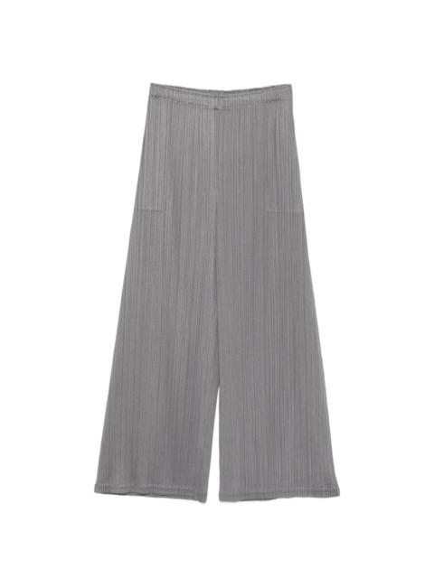 Pleats Please Issey Miyake pleated side-pocket trousers