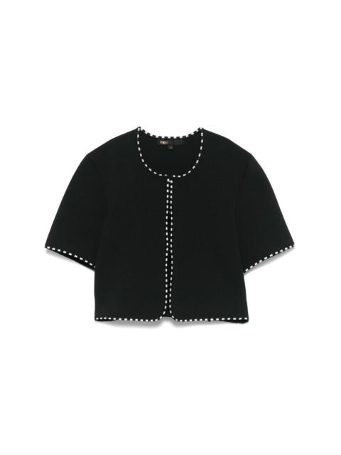 maje short-sleeves crop top