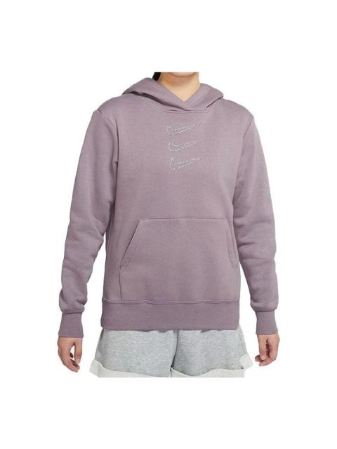 Nike (WMNS) Nike Rhinestone Fleece Hoodie 'Purple' DH1412-580