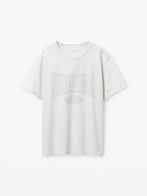 Alexander Wang Distressed Logo Cotton Tee