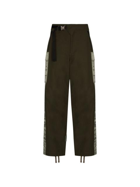 belted cargo-style trousers