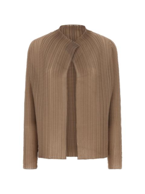 ISSEY MIYAKE pleated long-sleeved cardigan