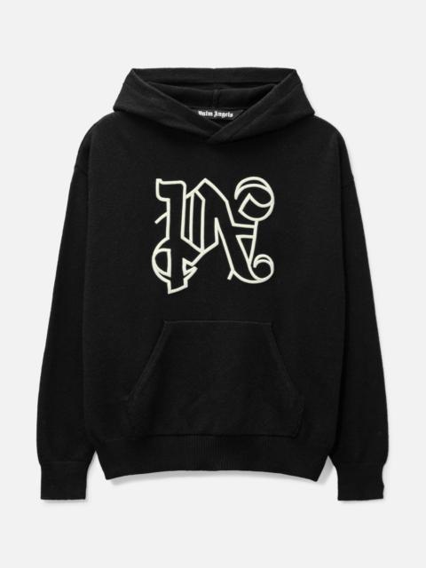 Palm Angels MONOGRAM KNIT HOODIE