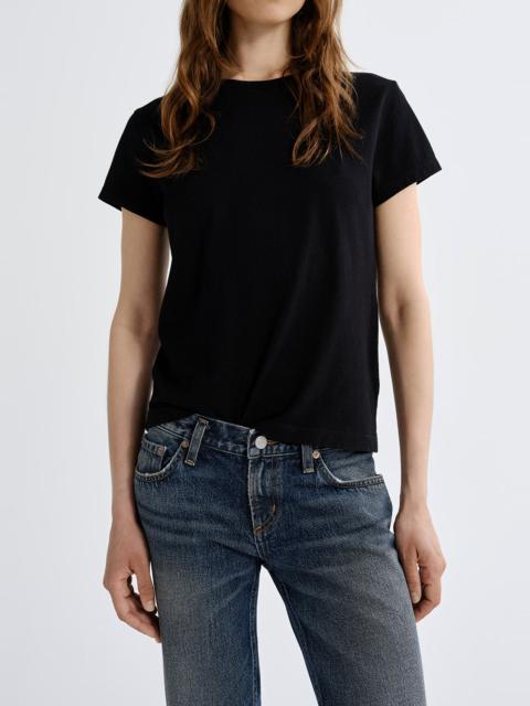 AGOLDE LONG LINE ADINE TEE (TENCEL JERSEY) IN BLACK