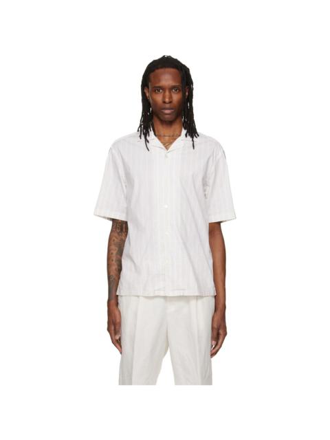 BOSS White & Beige Striped Shirt
