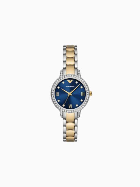EMPORIO ARMANI Three-Hand Two-Tone Stainless Steel Watch