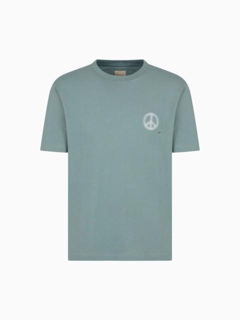 EMPORIO ARMANI ASV JERSEY T-SHIRT WITH OVERSIZED PRINT FROM THE PEACE CAPSULE COLLECTION