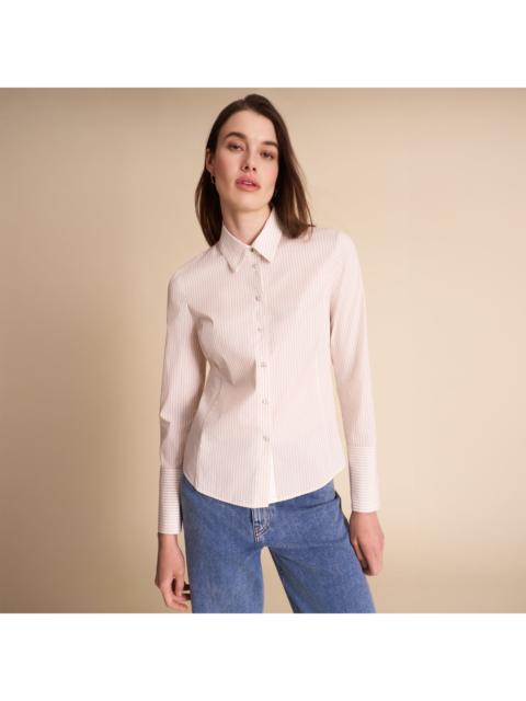M.M.LaFleur Dale Tailored Top - Striped Poplin