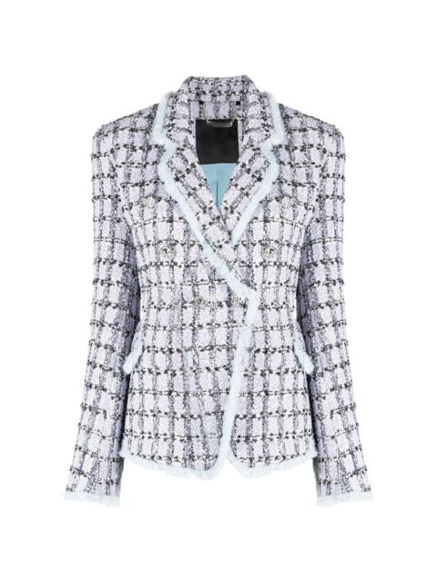 tweed button-up blazer