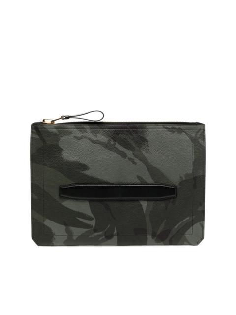 TOM FORD camouflage-print leather portfolio bag
