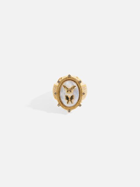 CAMILLA EMPRESS OF LIGHT BUTTERFLY CAMEO RING GOLD