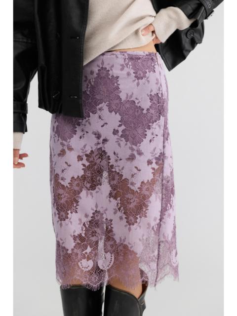 FREE PEOPLE Karma Lace Column Midi Skirt