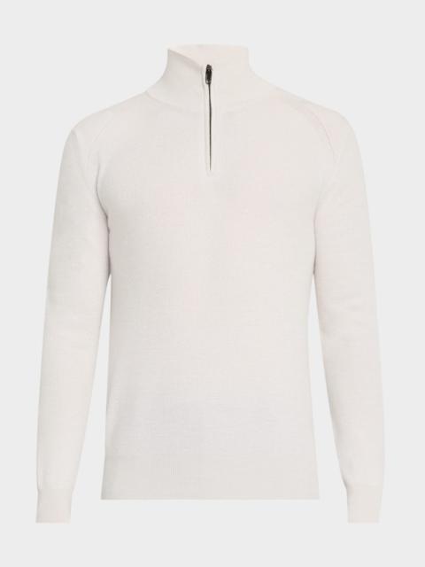 Men's Cashmere Quarter-Zip Sweater