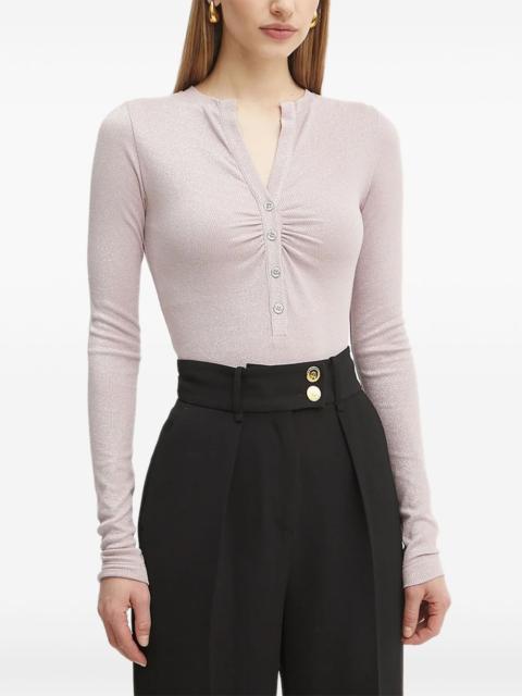 PINKO ribbed button top
