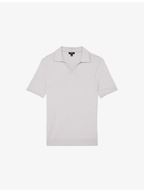 REISS Redbury Short-Sleeved Knitted Polo Shirt
