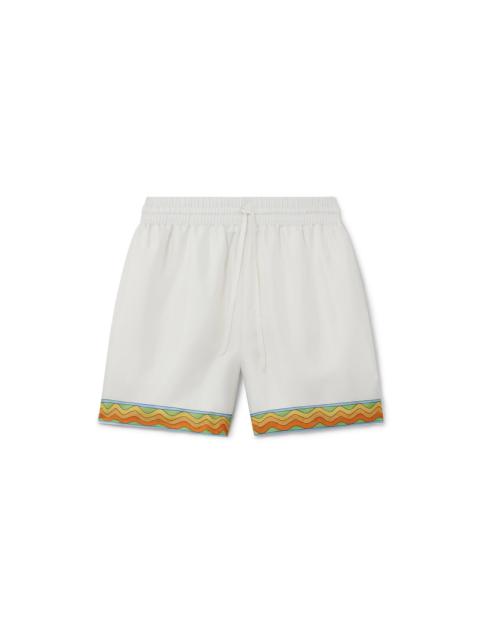 CASABLANCA Afro Cubism Tennis Club Silk Shorts