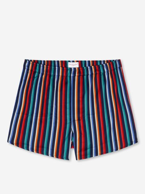 Derek Rose Men's Modern Fit Boxers Wellington 54 Cotton Multi