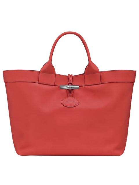 Le Roseau L Tote bag Red - Leather