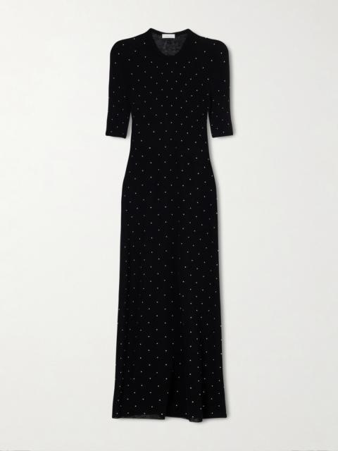 rabanne Studded Wool-blend Midi Dress