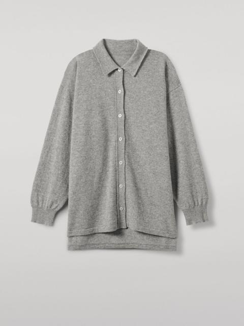 Johnstons of Elgin Munro Light Grey Cashmere Shirt