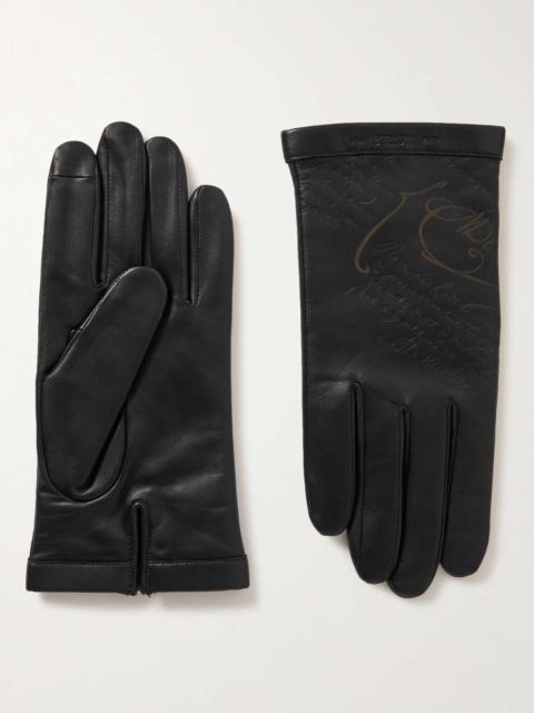 Berluti Scritto Leather Gloves